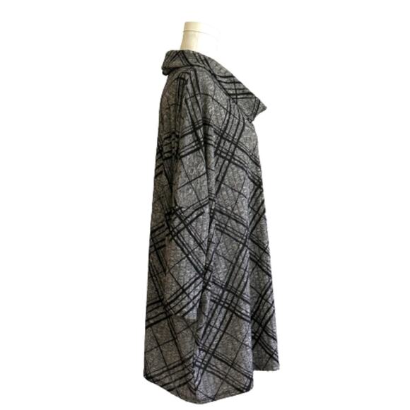 I.N. Studio Sweater Tunic Top Black Gray Cowl Neck 3/4 Sleeve Oversized XL NEW - Picture 4 of 12